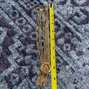Unmarked Vintage gold plate/filled (?) snake multi chain 16-17” necklace